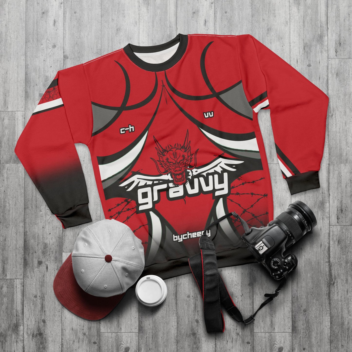Gravvy Racing Motocross Red Long Sleeve