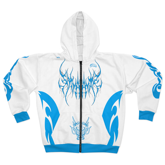 Gravvy Red Tribal Zip-Up Hoodie